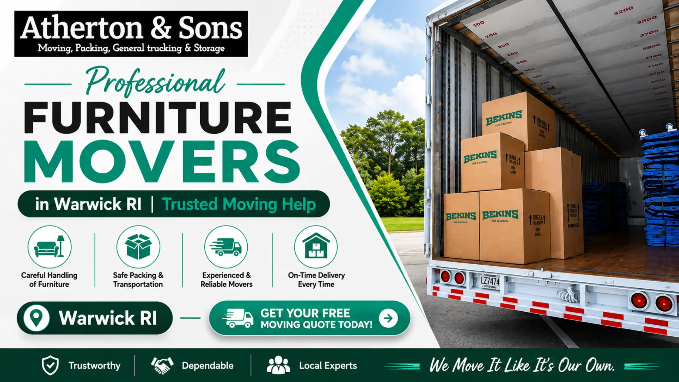 Professional Furniture Movers in Warwick RI | Trusted Moving Help